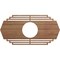 Ekena Millwork Chrysler Wood Fretwork Pierced Ceiling Medallion, Walnut, 16"W x 8"H x 4 1/4"ID x 3/8"T CMWP16X08X0375CSWA - alternate 1